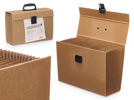 Maletín Compartimentos Kraft Asa Pincello 35.5 x 13.2 x 2.6 cm Marrón (Set de 6)