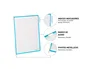 Djois Portacatalogo de pared con 10 fundas DIN A4 azul