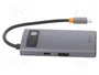 BASEUS Hub USB de 4 Puertos en Gris