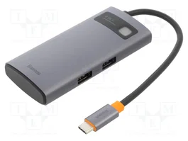 BASEUS Hub USB de 4 Puertos en Gris