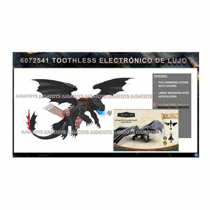 Spin Master Figura Dragón Desdentao Electrónico Plasma Blast con Luces y Sonidos, Alas de 63 cm Spin Master Figura Dragón Desdentao Electrónico Plasma Blast con Luces y Sonidos, Alas de 63 cm