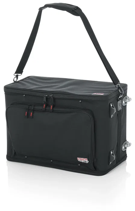 Gator Funda ligera para rack de 4U con ruedas y asa de arrastre - Negro