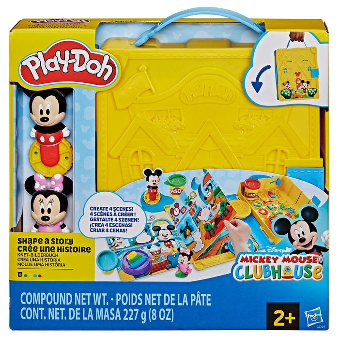 Hasbro Play-Doh G2324 Set Apila y Diviértete Crea Una Historia Disney Junior Plastilina con Mickey Mouse para Niños +2 Años