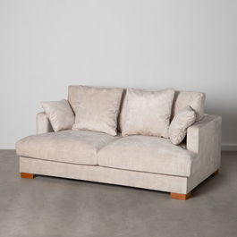 Sofá 2 Plazas Beige Tejido Salón 190 X 120 X 91 cm