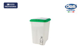 Inde Cubo Basura con Tapa Verde 21L 32,3x24,7x41 cm (4 Unidades)