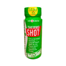 NUTRISPORT Thermo Shot 20 Unidades | Suplemento Termogénico para Quema de Calorías y Activación del Metabolismo con Guaraná y Cafeína