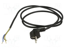 JONEX Cable de alimentación H05VV-F 3x1mm² con enchufe CEE 7/7, 1,5m
