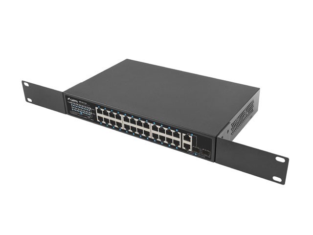 Lanberg RSFE-24P-2C-360 Switch No administrado PoE+ 26 puertos Lanberg RSFE-24P-2C-360 Switch No administrado PoE+ 26 puertos