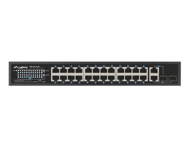 Lanberg RSFE-24P-2C-360 Switch No administrado PoE+ 26 puertos Lanberg RSFE-24P-2C-360 Switch No administrado PoE+ 26 puertos