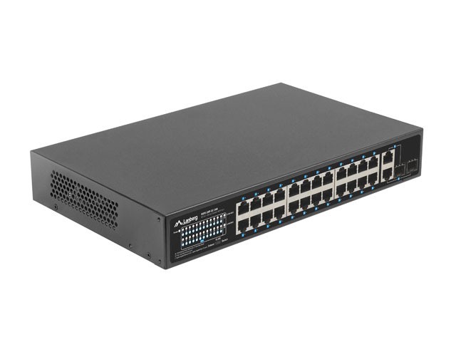 Lanberg RSFE-24P-2C-360 Switch No administrado PoE+ 26 puertos Lanberg RSFE-24P-2C-360 Switch No administrado PoE+ 26 puertos