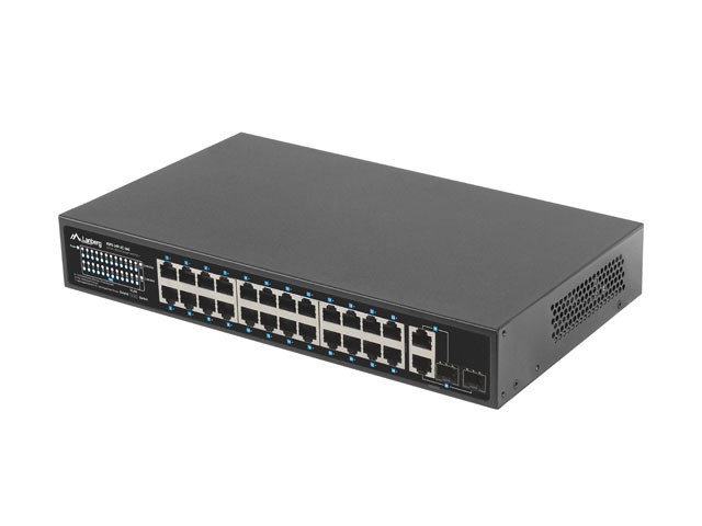 Lanberg RSFE-24P-2C-360 Switch No administrado PoE+ 26 puertos Lanberg RSFE-24P-2C-360 Switch No administrado PoE+ 26 puertos