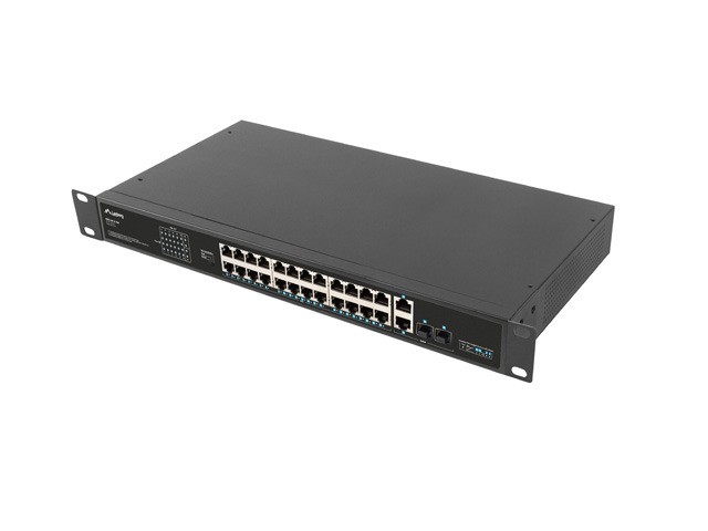 Lanberg RSFE-24P-2C-360 Switch No administrado PoE+ 26 puertos Lanberg RSFE-24P-2C-360 Switch No administrado PoE+ 26 puertos