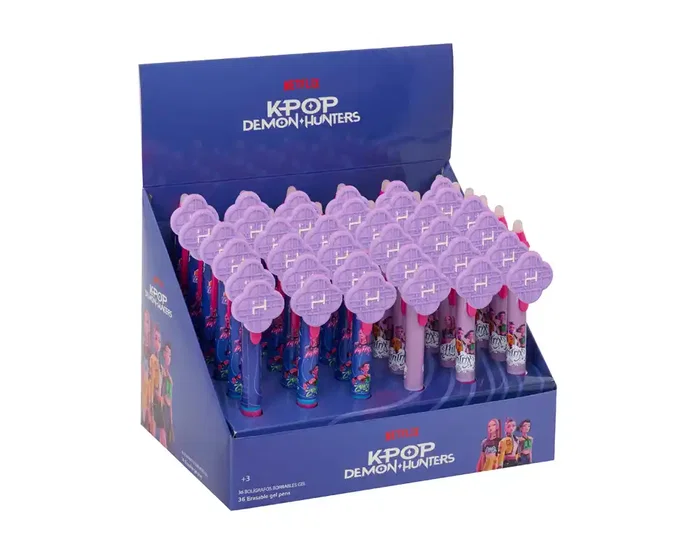 Safta Bolígrafos Borrables K-pop Demon Hunters Stationery Expositor de 24 unidades Safta Bolígrafos Borrables K-pop Demon Hunters Stationery Expositor de 24 unidades