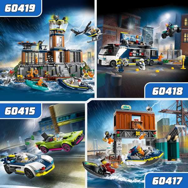 Lego Juego de Construcción Coche de Policía y Potente Deportivo Lego City