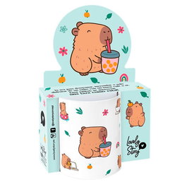 LOVELY STORY Taza Capibara Bubble Tea 330ml Cerámica