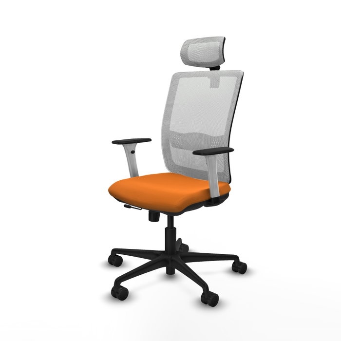 PIQUERAS Y CRESPO Silla de oficina Haches Naranja y Blanco PIQUERAS Y CRESPO Silla de oficina Haches Naranja y Blanco