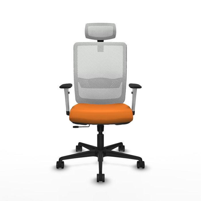 PIQUERAS Y CRESPO Silla de oficina Haches Naranja y Blanco PIQUERAS Y CRESPO Silla de oficina Haches Naranja y Blanco