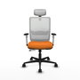 PIQUERAS Y CRESPO Silla de oficina Haches Naranja y Blanco