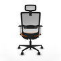 PIQUERAS Y CRESPO Silla de oficina Haches Naranja y Blanco