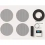 Fonestar KS-WALL-4 Kit de Sonido de Pared con Amplificador y 4 Altavoces de Techo, Bluetooth, USB, FM, para Comercios y Hogar