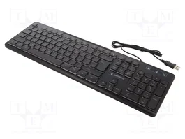 Teclado multimedia con iluminación a color negro