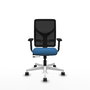 PIQUERAS Y CRESPO Silla de oficina Motilla con mecanismo Sincro/Traslack Azul claro y Negro