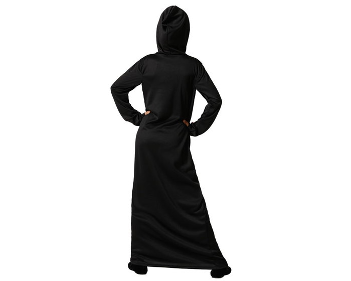 Disfraz de Halloween Esqueleto Infantil Unisex 3-4 Años con Manchas de Sangre y Capucha - Negro
