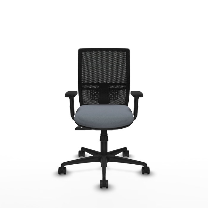 PIQUERAS Y CRESPO Silla de oficina Yunquera con mecanismo Sincro, Gris y Negro