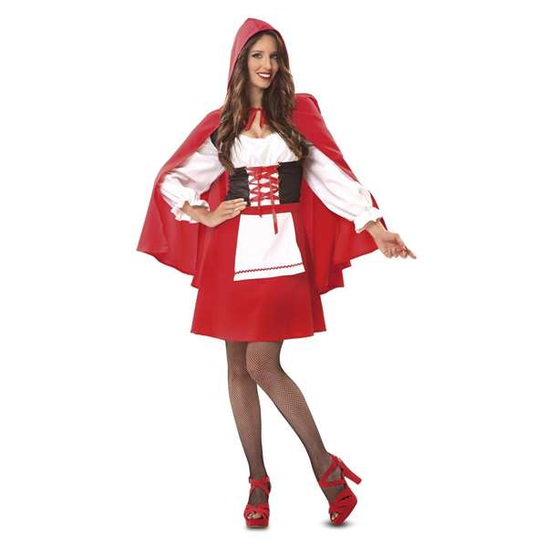 My Other Me Disfraz Caperucita Roja Vestido y Capa con Capucha Talla XXL
