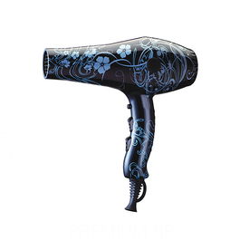 Albi Secador Flor Negro: Funcional y Decorativo con Diseño Floral Elegante