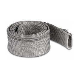 DeLOCK Manga Trenzada con Cierre Cremallera, Resistente al Calor -50 a 150 °C, 1 m x 50 mm, Gris, Poliéster