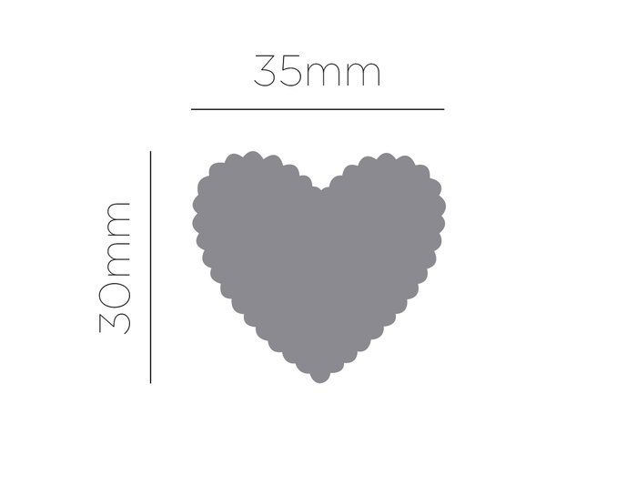 Innspiro Troqueladora de figuras Eva Foam Punch corazón festoneado 38mm