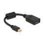 DELOCK 65554 Adaptador Mini DisplayPort Macho a DisplayPort Hembra Negro 0.21m
