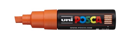 POSCA Marcador PC-8K Punta Biselada 8.0mm Naranja No Permanente POSCA Marcador PC-8K Punta Biselada 8.0mm Naranja No Permanente