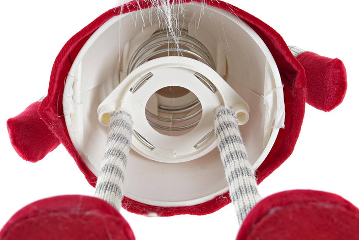 DKD Home Decor Figura de Navidad Tradicional de Poliéster Gris y Rojo, Adorno Navideño para Hogar, 55 cm Alto (Pack de 2 Unidades)