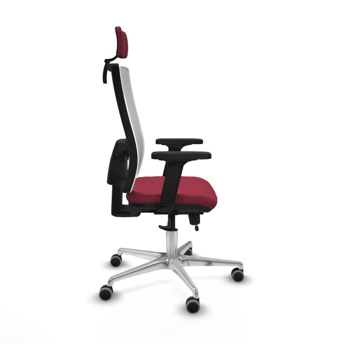 PIQUERAS Y CRESPO Silla de oficina Horna con mecanismo Sincro/Traslack, Granate y Blanco PIQUERAS Y CRESPO Silla de oficina Horna con mecanismo Sincro/Traslack, Granate y Blanco