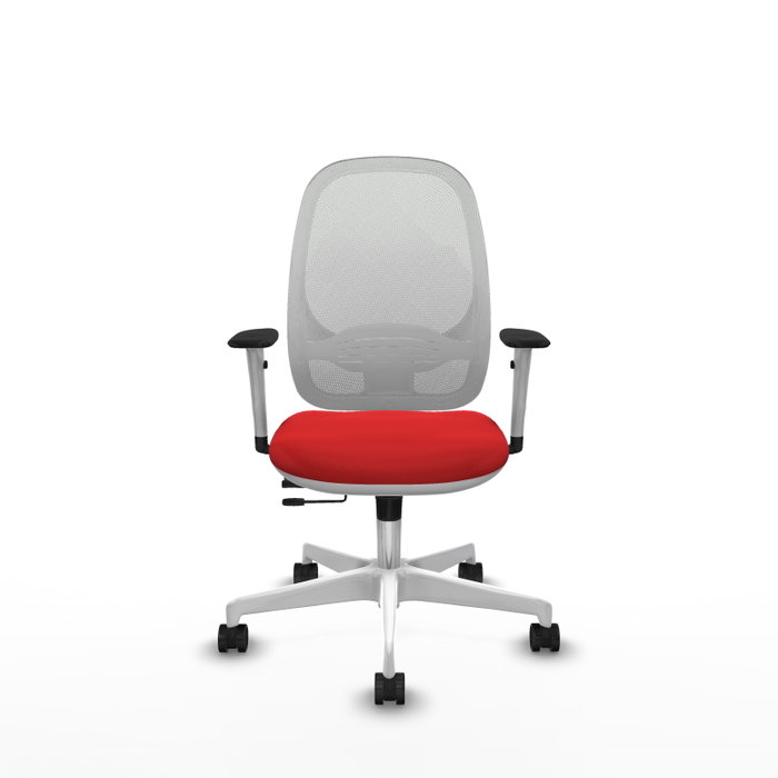PIQUERAS Y CRESPO Silla de oficina Cilanco con mecanismo Sincro/Traslack Rojo y Blanco PIQUERAS Y CRESPO Silla de oficina Cilanco con mecanismo Sincro/Traslack Rojo y Blanco