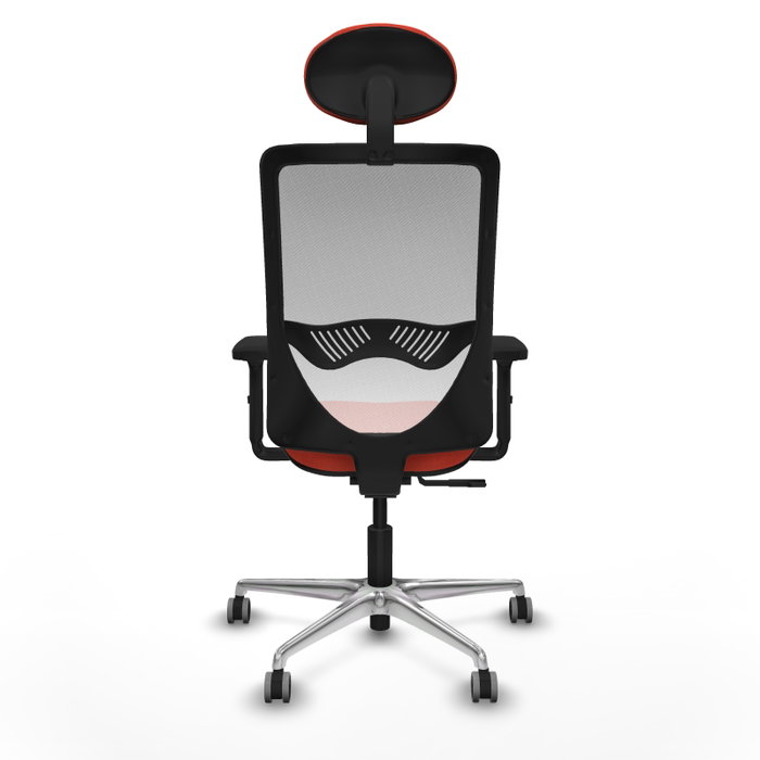PIQUERAS Y CRESPO Silla de oficina Zulema con mecanismo Sincro, Tela Naranja oscuro y Malla Blanco PIQUERAS Y CRESPO Silla de oficina Zulema con mecanismo Sincro, Tela Naranja oscuro y Malla Blanco