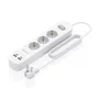 AISENS Regleta de Enchufes Multifunción 3 Tomas + Cargador PD3.0 20W Blanco