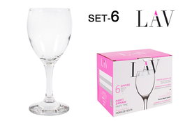Lav Set 6 Copas Vino Blanco 200 cc 6x6x16 cm (4 Cajas)