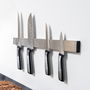 Emuca Barra magnética para cuchillos de cocina, Acero inoxidable
