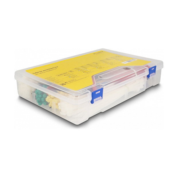DeLOCK Caja de surtido de bridas con herramienta de instalación 600 piezas multicolor DeLOCK Caja de surtido de bridas con herramienta de instalación 600 piezas multicolor