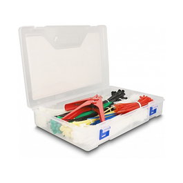 DeLOCK Caja de surtido de bridas con herramienta de instalación 600 piezas multicolor