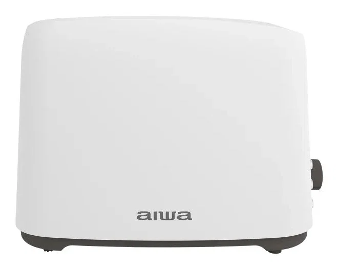 Aiwa ASATAN Tostadora 2 Ranuras 750W con 7 Niveles, Función Descongelar/Recalentar y Bandeja para Migas Extraíble, Acero Inoxidable y Blanco