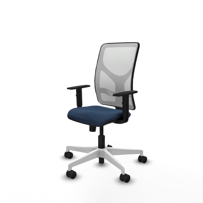 PIQUERAS Y CRESPO Silla de oficina Motilla con mecanismo Sincro Azul marino y Blanco PIQUERAS Y CRESPO Silla de oficina Motilla con mecanismo Sincro Azul marino y Blanco