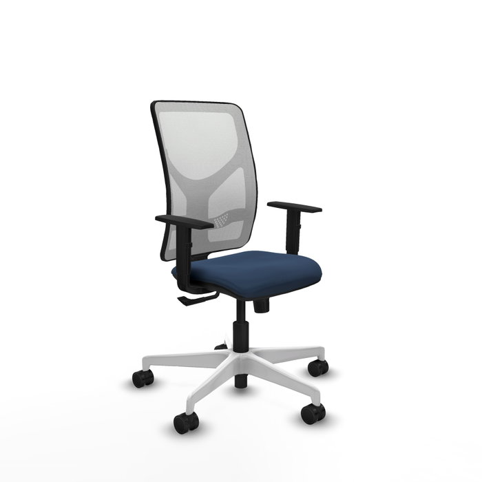 PIQUERAS Y CRESPO Silla de oficina Motilla con mecanismo Sincro Azul marino y Blanco PIQUERAS Y CRESPO Silla de oficina Motilla con mecanismo Sincro Azul marino y Blanco