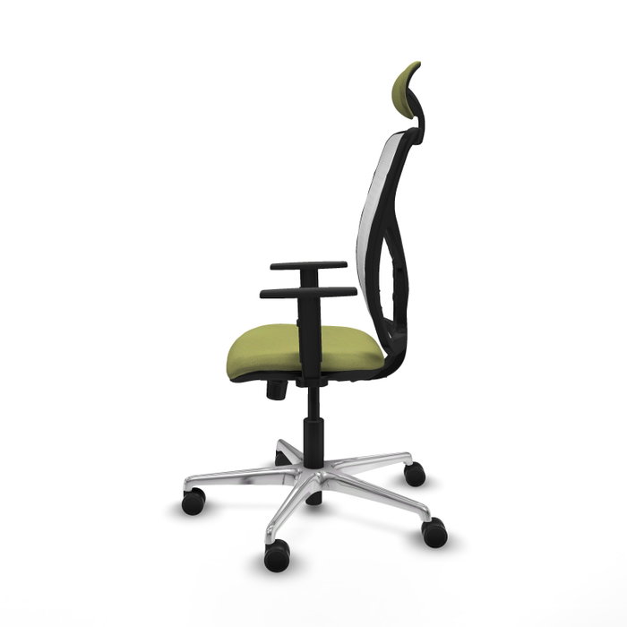PIQUERAS Y CRESPO Silla de oficina Motilla con mecanismo Sincro Verde oliva y Blanco