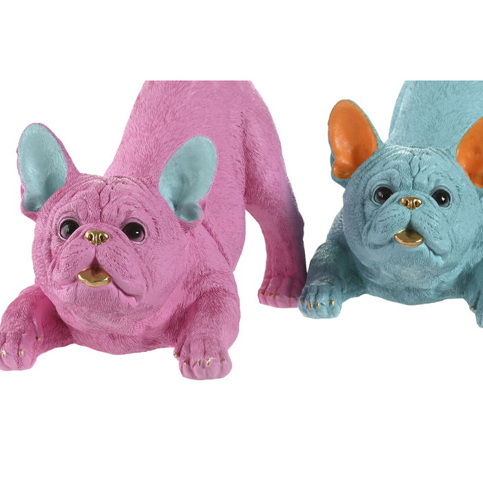 DKD Home Decor Figura de Perro en Resina Surtido de 2 Unidades