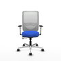 PIQUERAS Y CRESPO Silla de oficina Zulema con mecanismo Sincro/Traslack Azul y Blanco