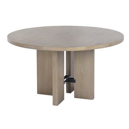 DKD Home Decor Mesa Redonda Comedor Fresno 135 x 135 x 75 cm